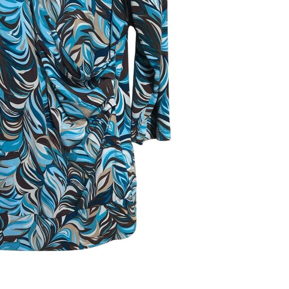 Cocomo Top Womens XL Multicolor Swirl Liquid Knit Stretch Blouse - Picture 5 of 8